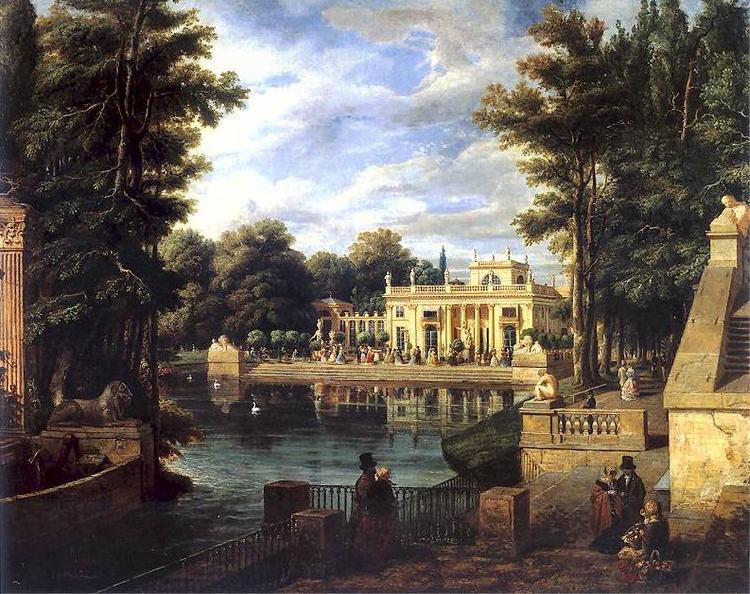 Marcin Zaleski View of the Royal Baths Palace in summer. oil painting image